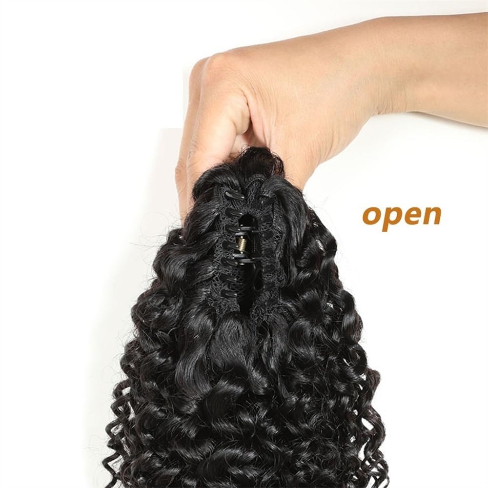 Ponytail Extensions Extensión de cola de caballo, clip de garra de 8 a 28 pulgadas en extensiones de cola de caballo largo y rizado extensión de cabello de cola de caballo clip de mandíbula en cola de