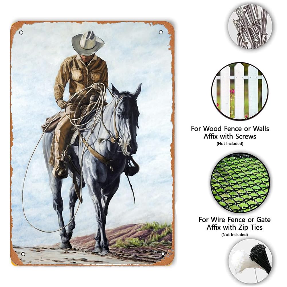 Amazon.com: Cowboy Western Metal Tin Sign,Vintage Western