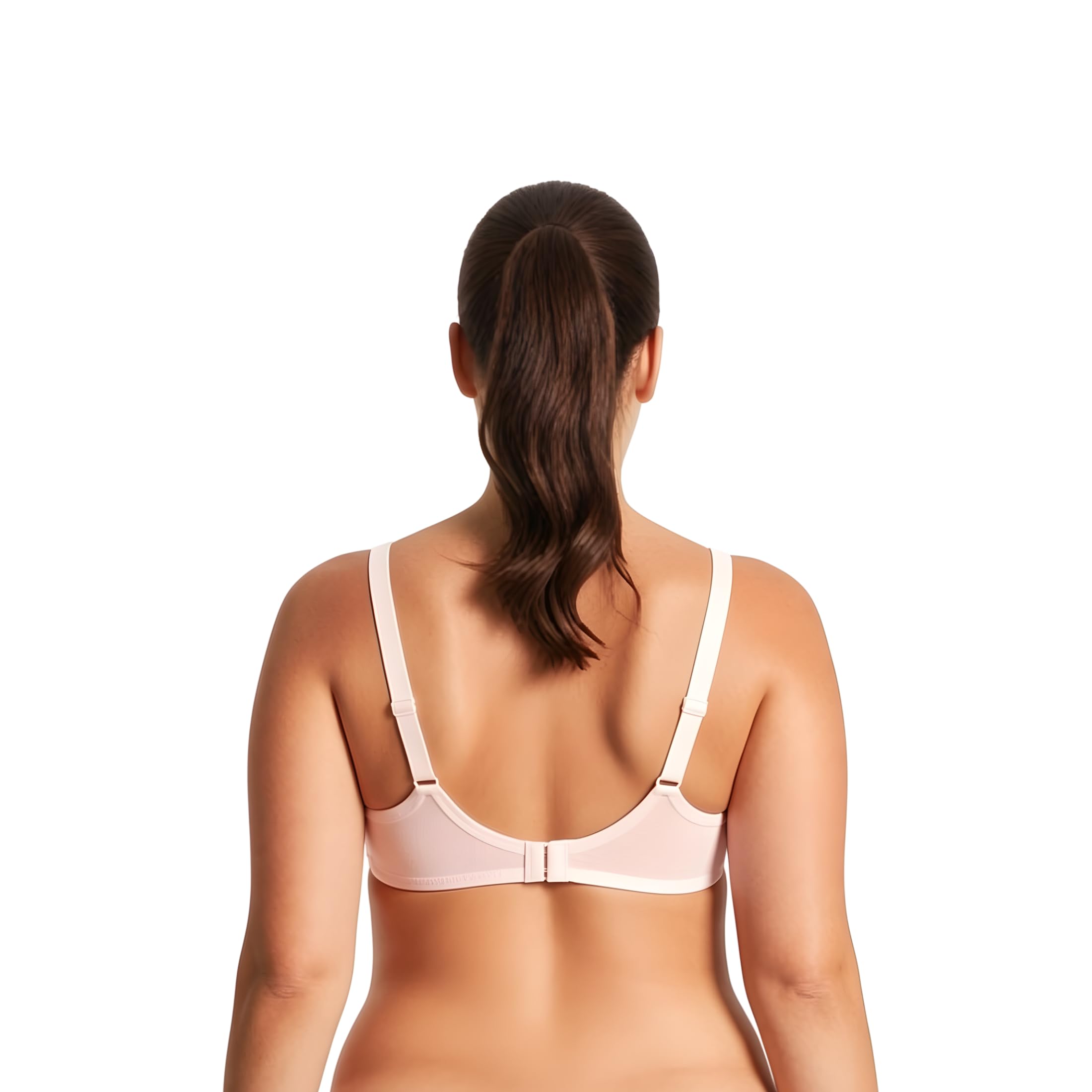 Curve Muse- Reggiseno in Cotone con Balconcino Sfoderato con Ferretto | Stampato, Trasparente, Ferretto