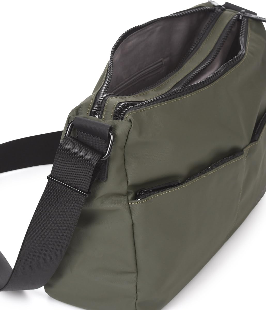 KCB Bandolera Grande Dual | Gran Capacidad y Organización | Bolsillos Multiusos con Cremallera | Material Resistente | Asas Ajustables | 100% Vegano