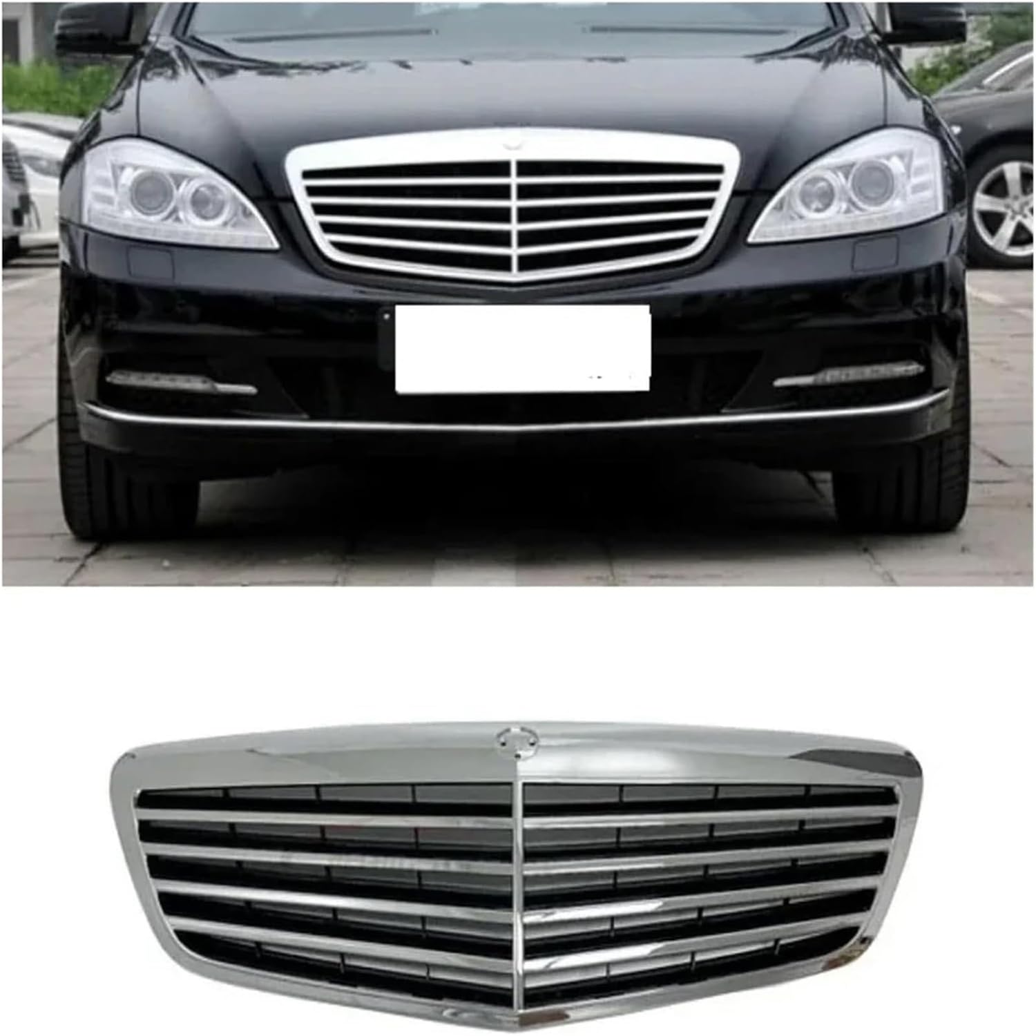BXQDAM Front grille,Compatible with Mercedes-Benz S Class W221 2010-2013,Front grille parts
