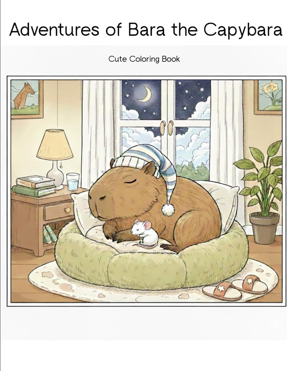 Adventures of Bara the Capybara Cozy & Relaxing Coloring Book