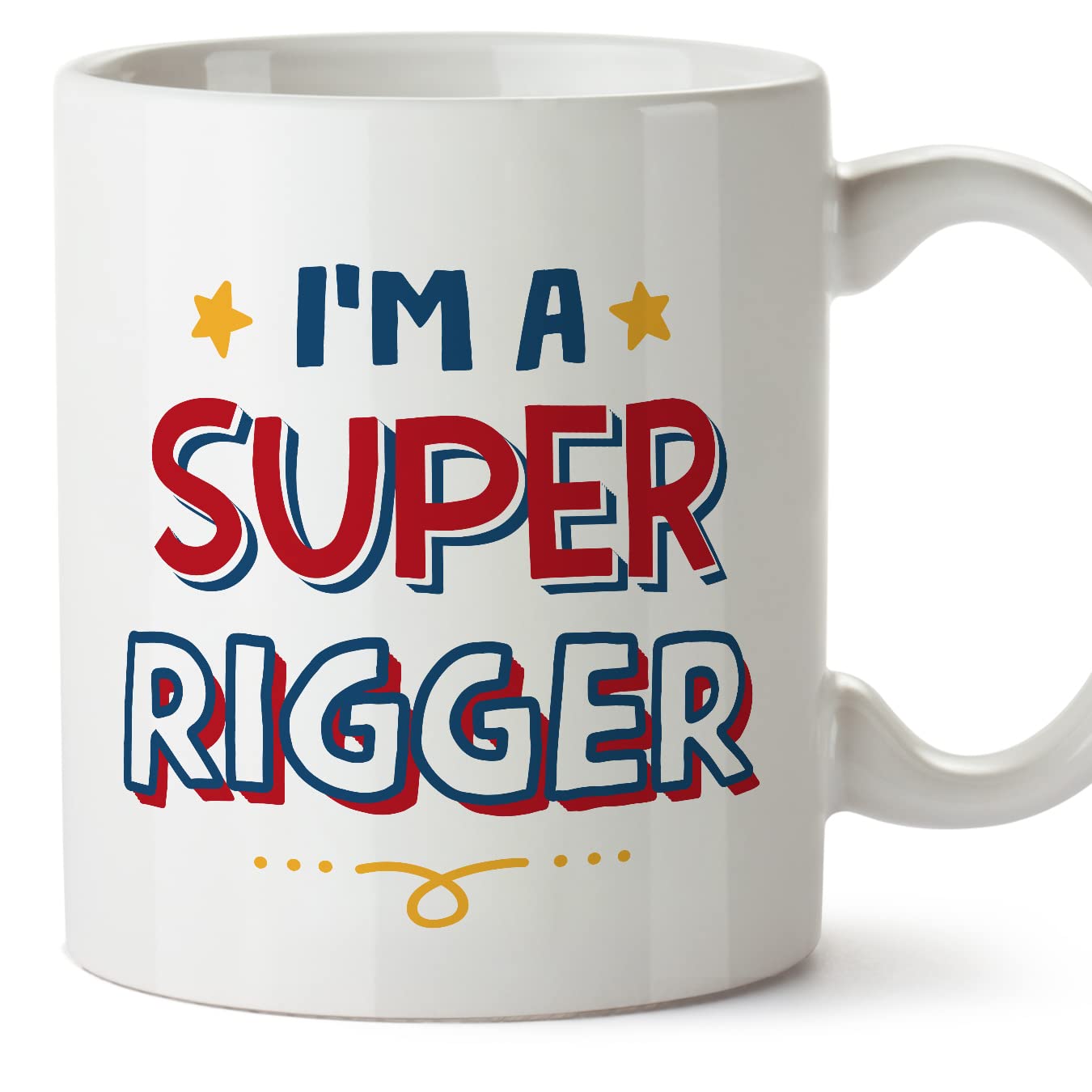 MUGFFINS Rigger Mug - in English - I'm Super - Funny Gift for Colleagues - Ceramic 11oz Mug