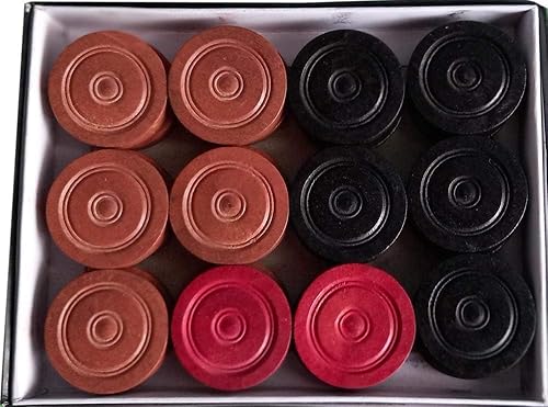 Miniatura 2 de Carrom Board Monedas de Madera 24-Coins 1-Striker Utilizado en el Torneo Internacional Carrom 100% Original