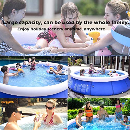 EPROSMIN 12 FT Inflatable Swimming Pool for Children Adults - Quick Set Round Swimming Pool Above Ground, Outdoor, Yard, Garden
