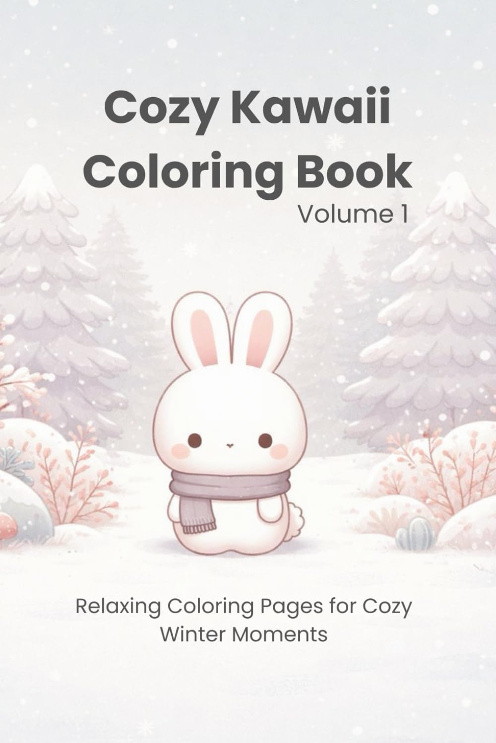Cozy Kawaii Coloring Book for Adults and Teens: Relaxing and Cute Winter-Inspired Coloring Pages for Stress Relief and Calm Moments