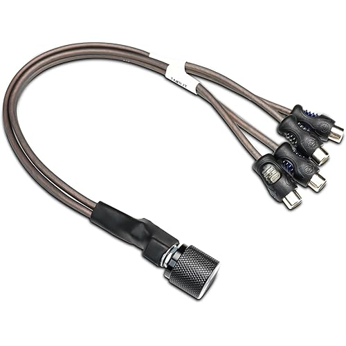 Recoil RLC-3 Universal RCA Level Controller, Flush Mount Car Audio Amplifier Gain Level Bass Boost Volume Control Aluminum Knob