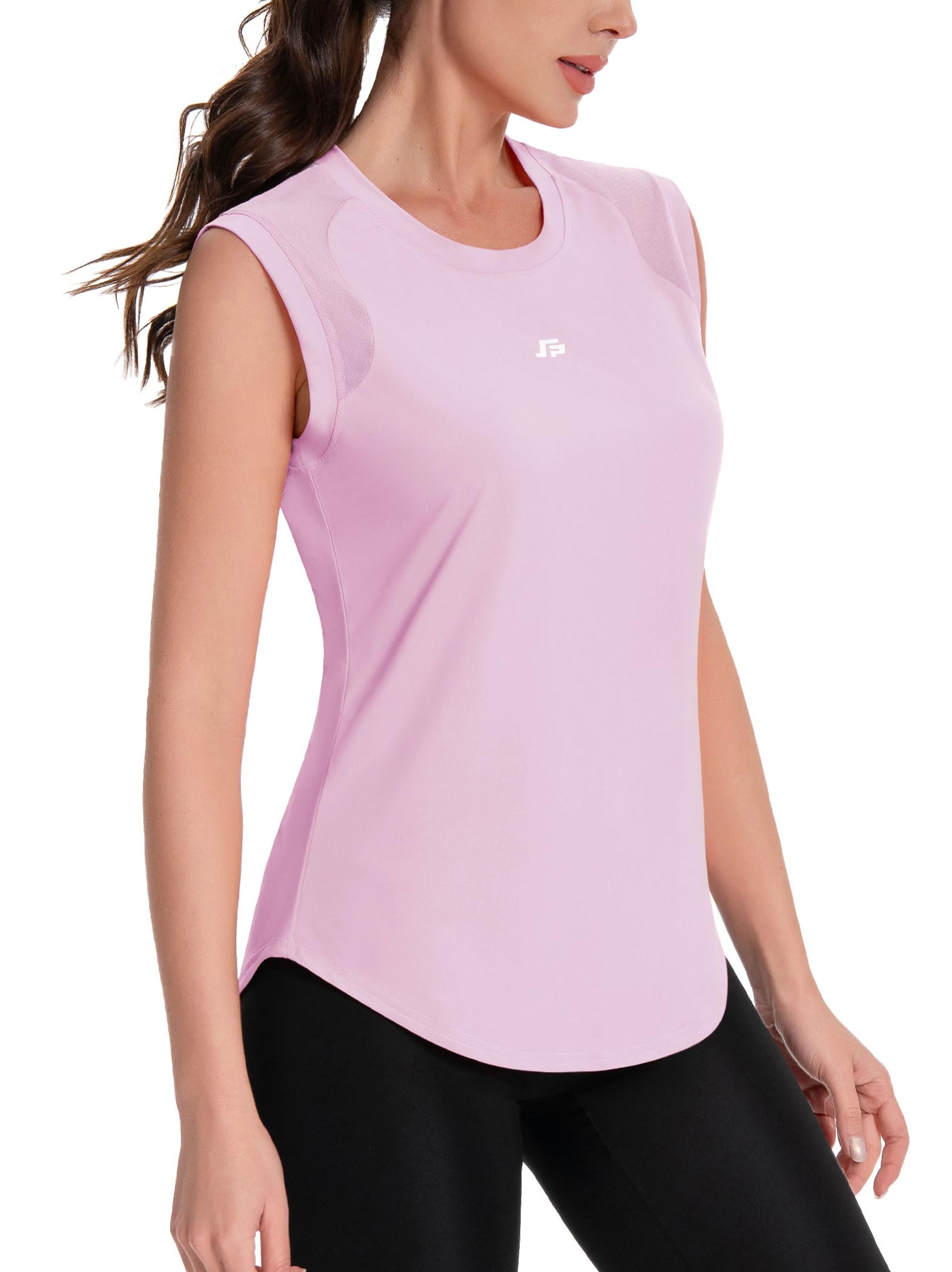 ANGEL CITIZ Tank Top Damen Sportshirt Ärmelloses Uv Shirt Yoga Tanktops Frauen Sportoberteil Fitness Laufen Activewear UPF 50+