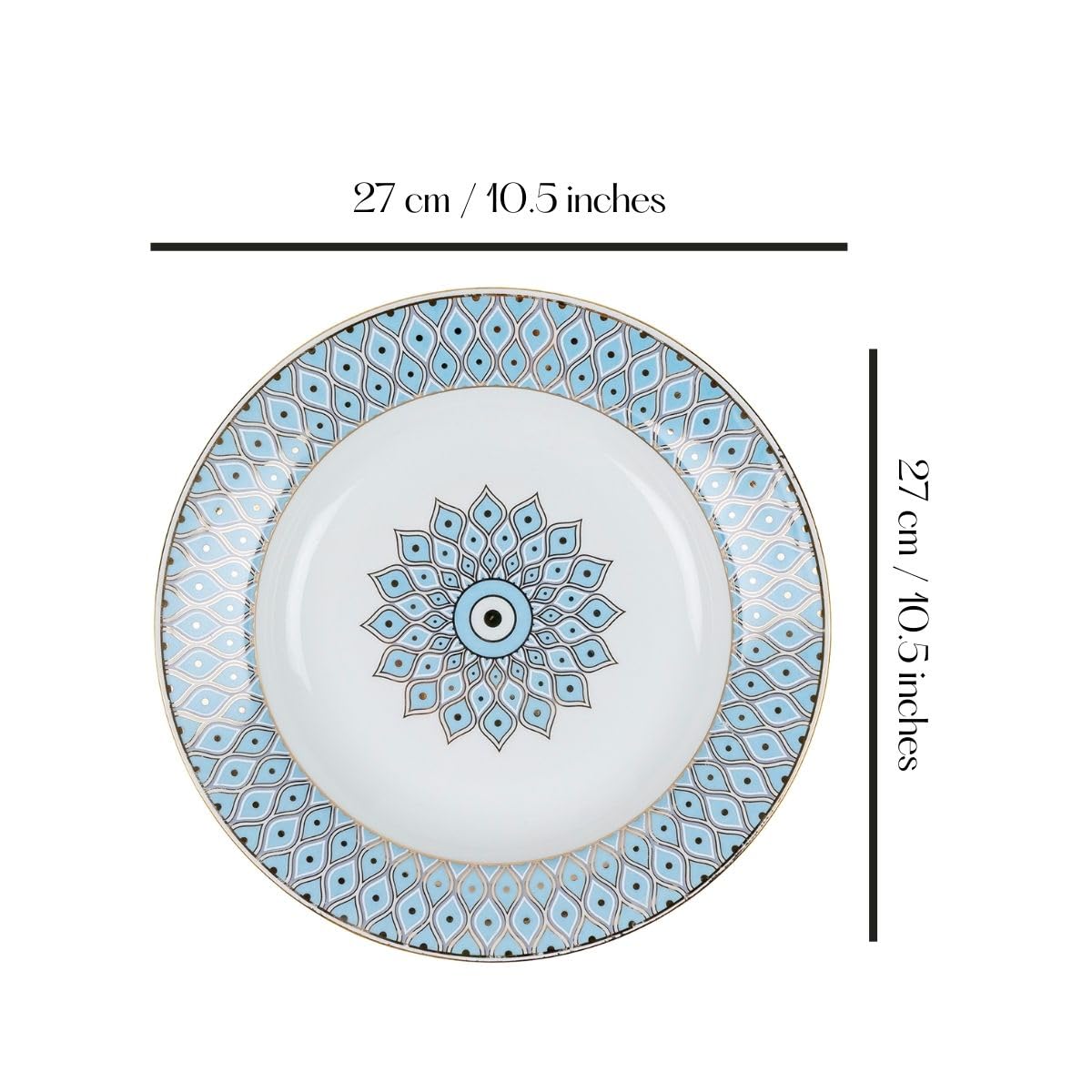 GOLDEN QUEEN'S Pasta Plates - 24K Gold Mosaic Dinnerware -3
