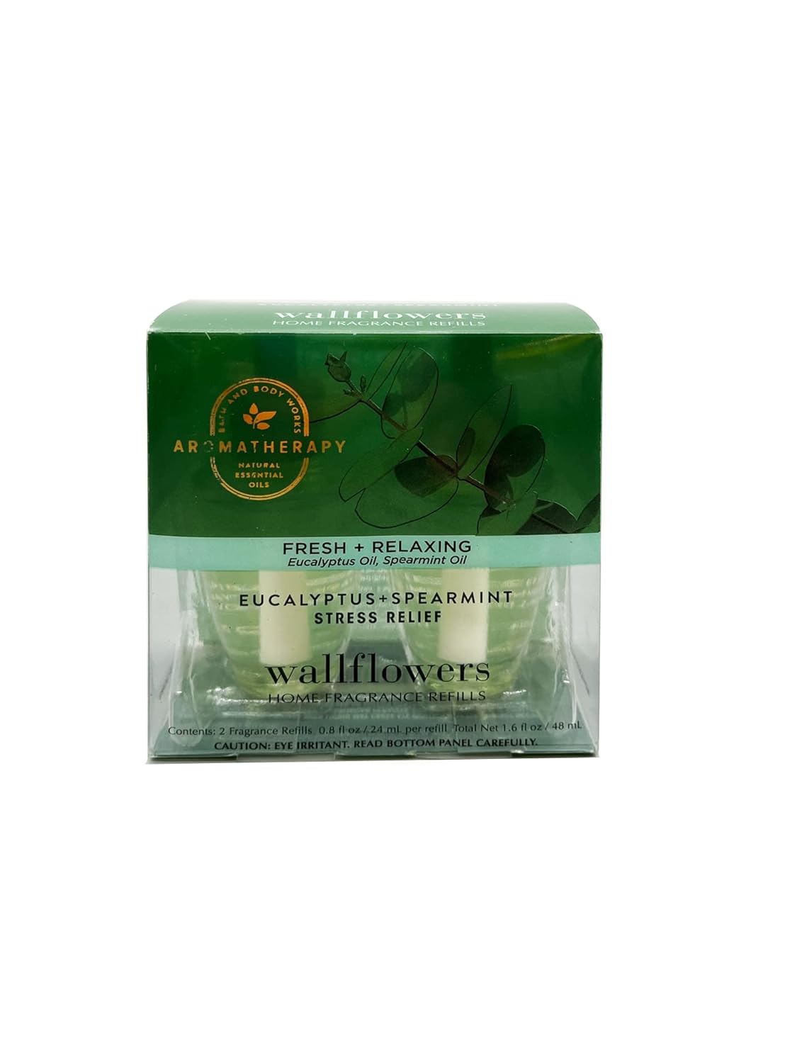 Bath and Body Works Aromatherapy Wallflowers 1-Pack Refills Eucalyptus Spearmint 1 6 Fl Oz Total