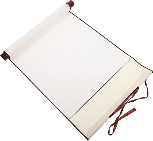 Miniatura 2 de EXCEART Pergaminos colgantes de caligrafía china en blanco para dibujar, papel para colgar en la pared, 1 unidad, color blanco