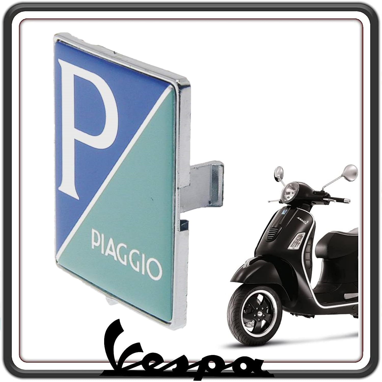 SCUDETTO STEMMA NASELLO VESPA GT GTS GTV 125 200 250 300 SUPER ORIGINALE PIAGGIO.