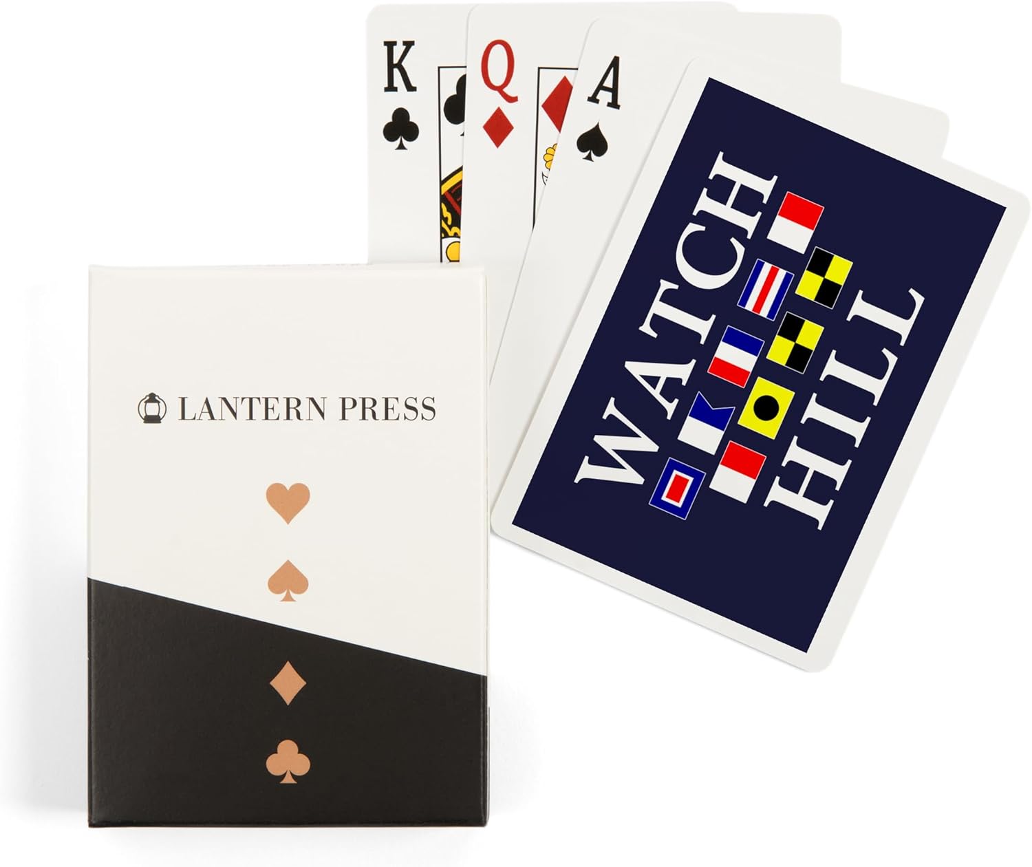 Lantern Press Watch Hill, Rhode Island, Nautical Flags, 52 Playing Cards for Adults, Poker Size Card Deck