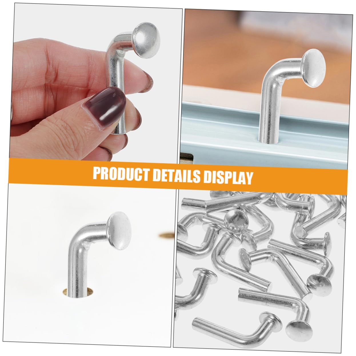 IMIKEYA Clip di Sicurezza per Scaffalature Pallet 50 Pezzi in Metallo Perno di Blocco a Testa Piatta e Design Flessibile per Magazzini e Depositi