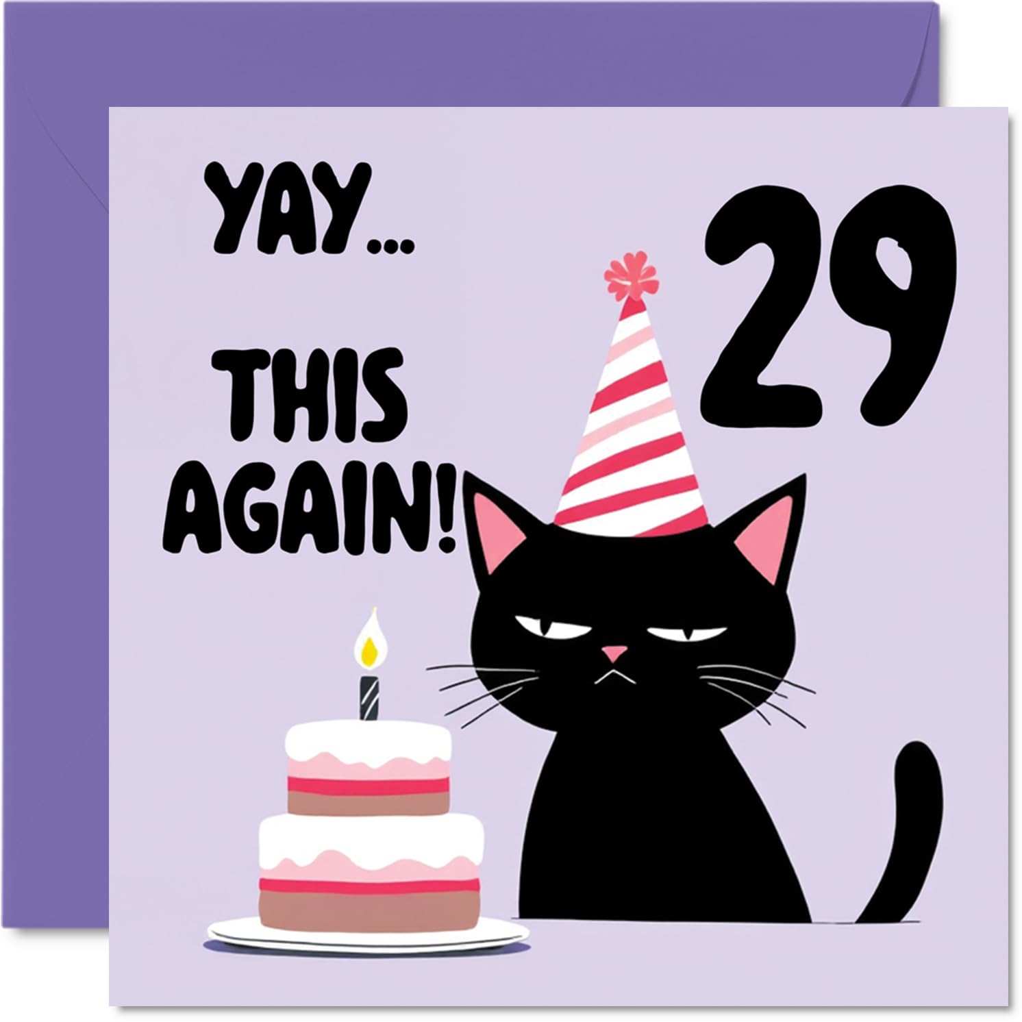 29th Birthday Cards for Men Women - Yay This Again! - Happy Birthday Card for 29 Year Old Man Woman Sister Friend Daughter Uncle, 145mm Bday Greeting Cards