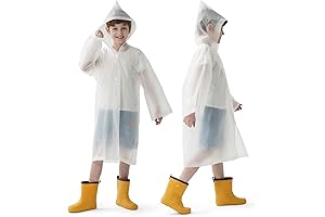 2 Pack Kids Clear Raincoats