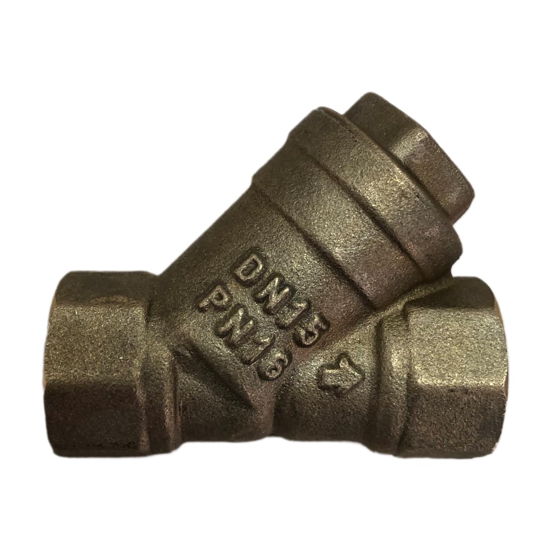 Filtro Colador de Latón Rosca Hembra 1/2" Malla Acero Inoxidable