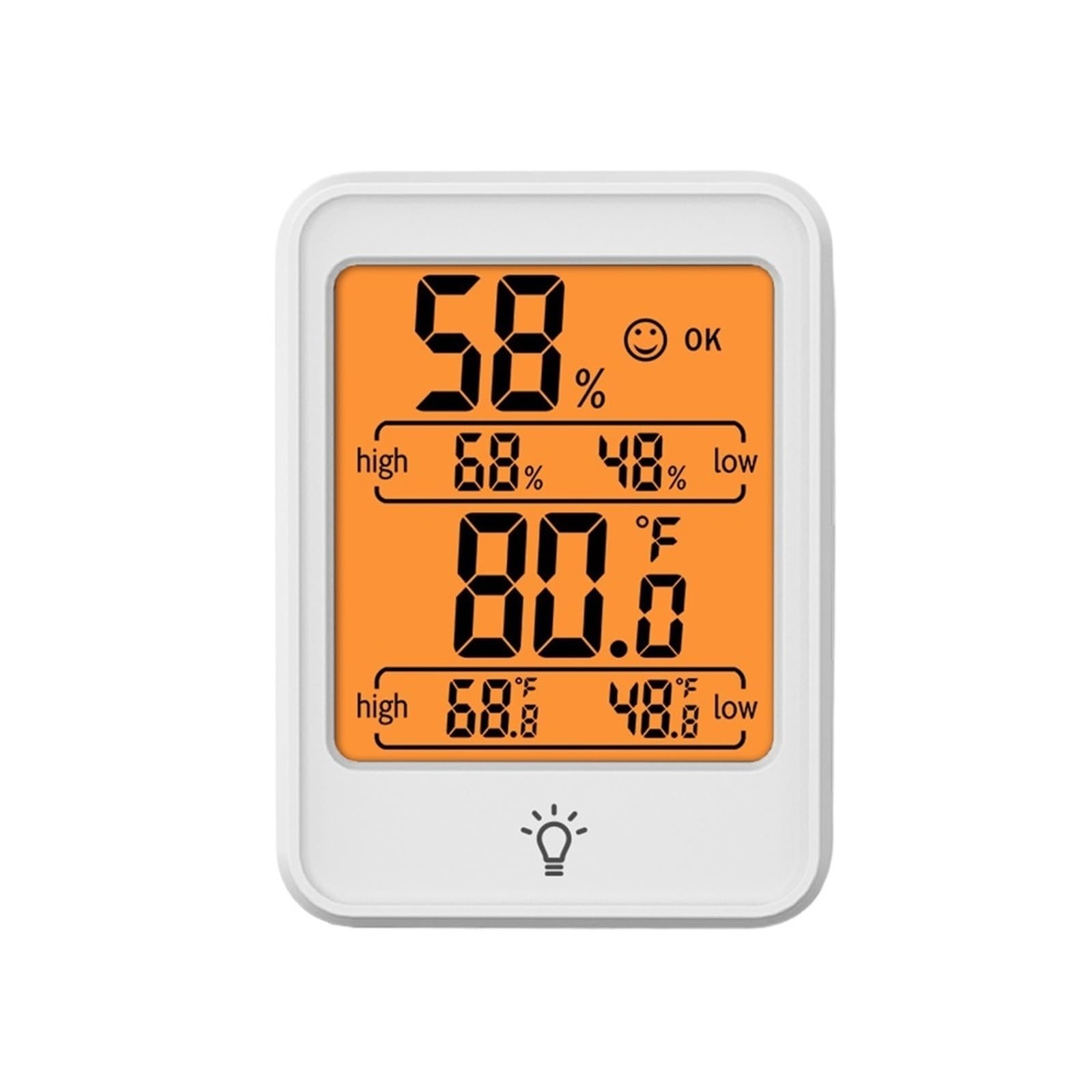 Medidor electrónico de Temperatura y Humedad para Interiores, termómetro Digital LCD Grande, higrómetro, Sensor, estación meteorológica MC41, Color Blanco