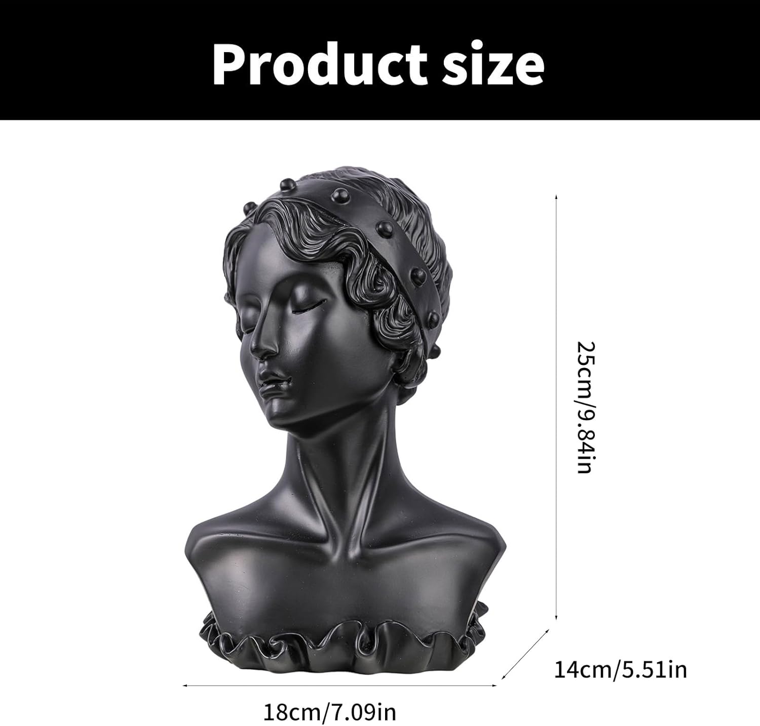 Mannequin Bust for Jewelry Display Necklace Earring Pendant Stand Holder Suitable for Home Decoration and Photography