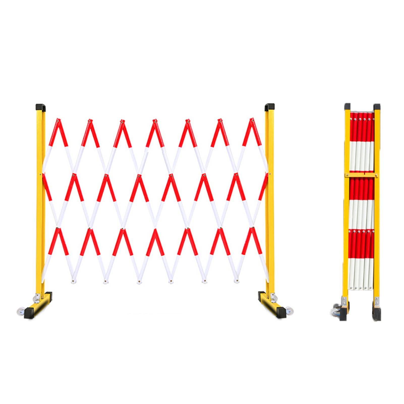 GTHTUHFD Retractable Metal Barrier Gate For Crowd Control, Traffic Cones For Shopping Centers/Schools/Streets, 1.2M X 6M Safety Post Traffic Management-1.5M X 5M/5Ft X 16.4Ft,1.5m x 6m/5ft x 19.7ft