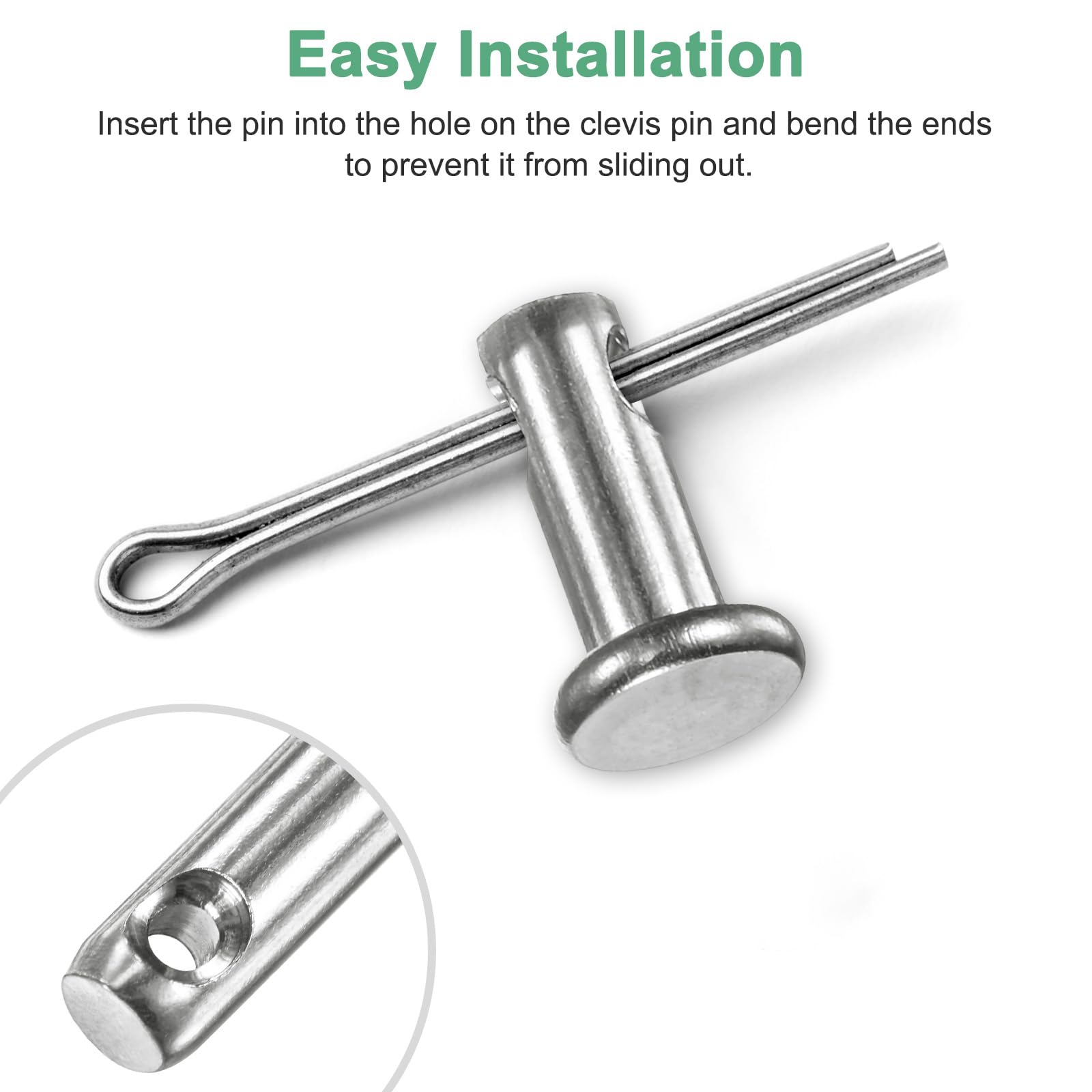 M METERXITY 20-Pack Single Hole Clevis Pins - Image 4
