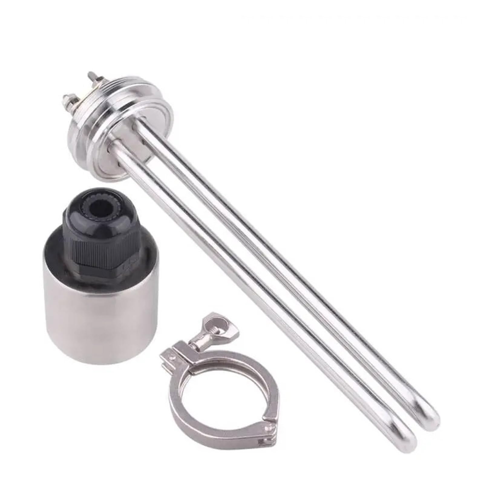 SUS304 1.5 ''élément Chauffant Électrique De Brassage De Thermoplongeur À Trois Pinces For La Chaleur De L'eau Liquide 2500 W/3500 W/4500 W (Color : Grey, Size : SINGLE PHASE_2.5KW)