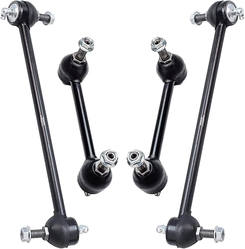 Miniatura 98 de Detroit Axle - 4 barras estabilizadoras para Jeep Grand Cherokee Commander 2005-2010 2006 2007 2008 2009 de repuesto delantero y trasero