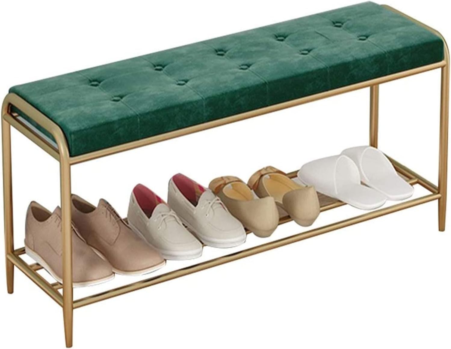 Banc de rangement pour chaussures petit espace et meuble fer