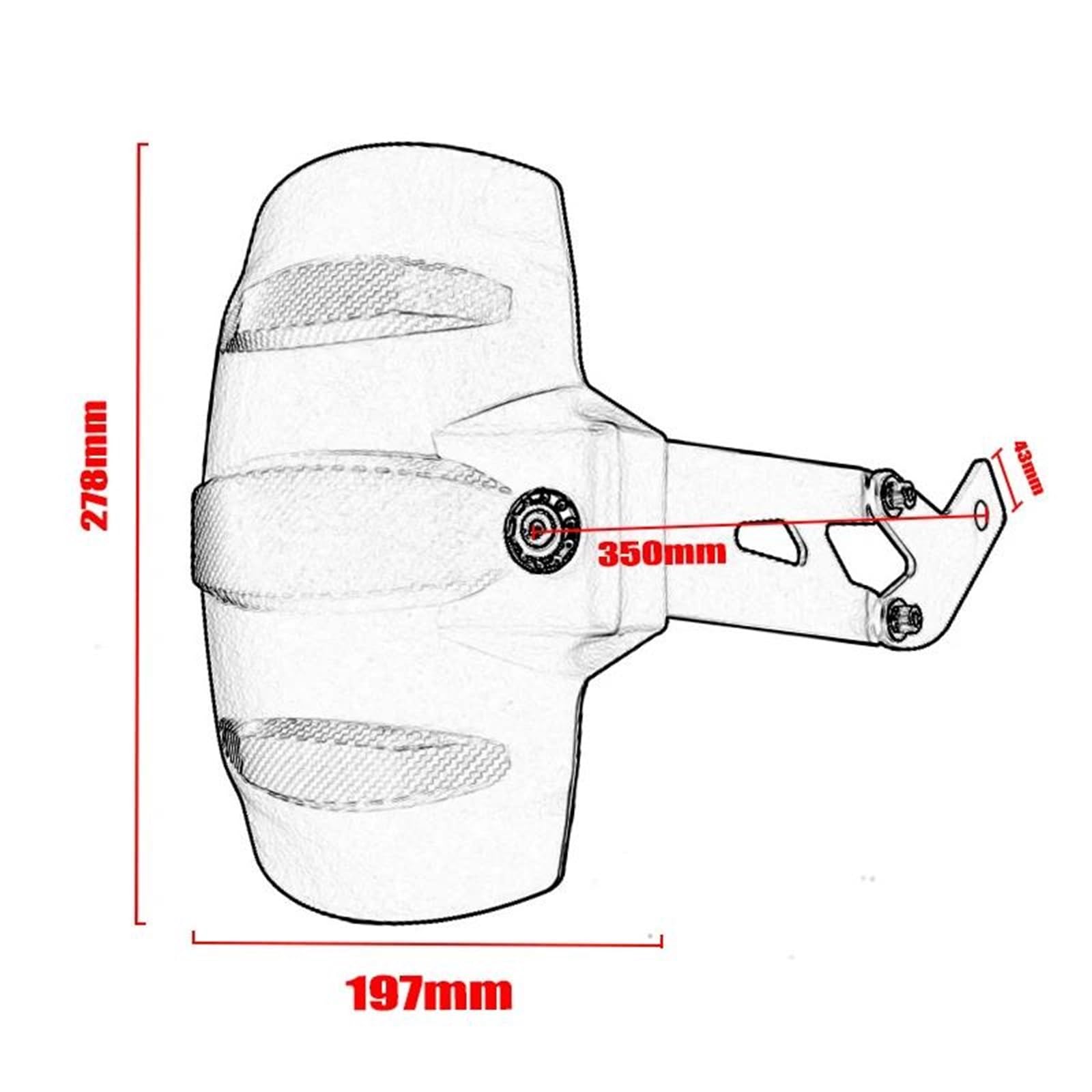 Estensione Parafango Moto Posteriore Per CB400F CB 400 F 2019-2022