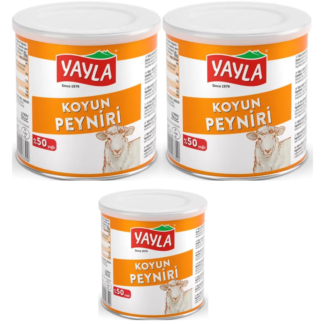 Yayla Schafskäse 50% Fett Feta Käse 400g x 3 Packungen