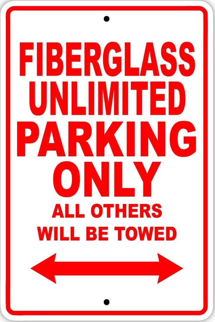 Fiberglass Unlimited Parking Only Decor Novelty Notice Metal Sign