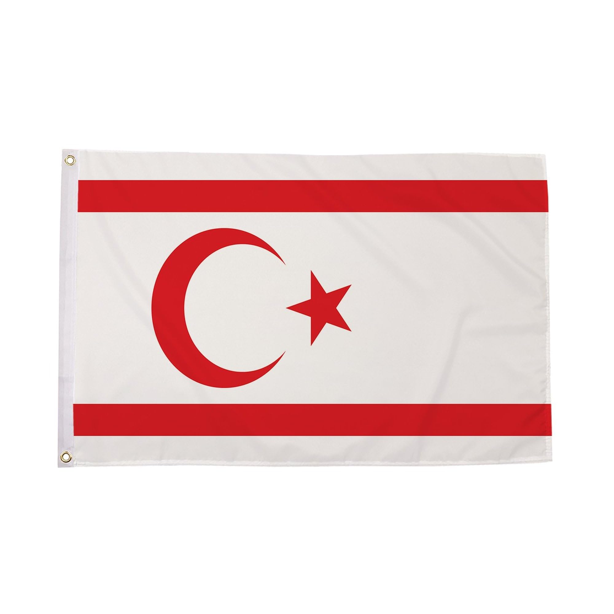Flagtex Northern Cyprus Flag 5ft x 3ft (150cm x 90cm) - North Cyprus Flag for Garden Display, Weather Resistant Polyester Flag, Turkish Republic Northern Cyprus Banner โ image 1