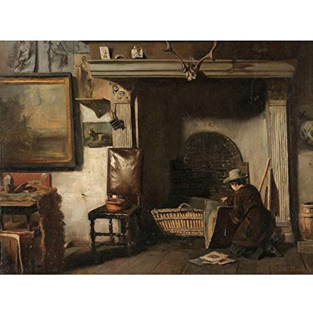 Artery8 Mauve Studio Haarlem Painter Pieter Frederik Van Os Unframed Wall Art Print Poster Home Decor Premium