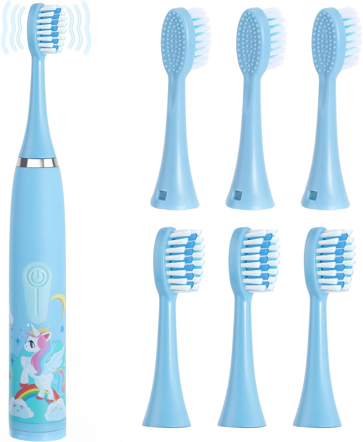 Electric Toothbrush for Children 3 to 12 Years,Dental Care,Toothbrush,Oral Care,Quiet Waterproof Battery,Childrens Toothbrush Electric with 6 Brush Heads,10 x More Plaque Removal, (B0CVL8M3BK) Amazon Price History, Amazon Price Tracker