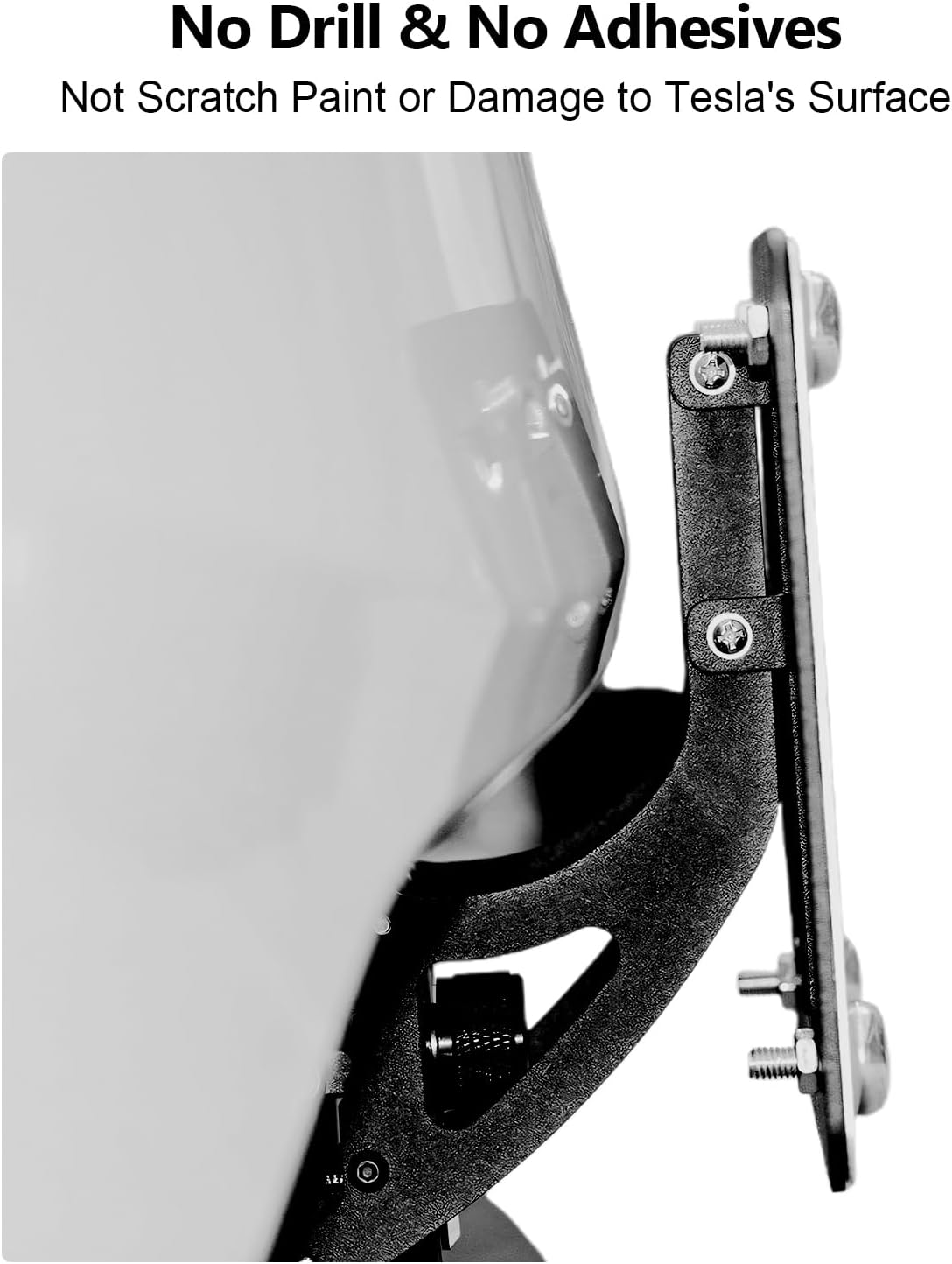 No Drill Tesla Front License Plate Holder Model Y 2020-2024 Model 3 2017-2023 Lockable Bracket License Plate Frames No Adhesives License Plate Mount Kit with Anti-Theft Features