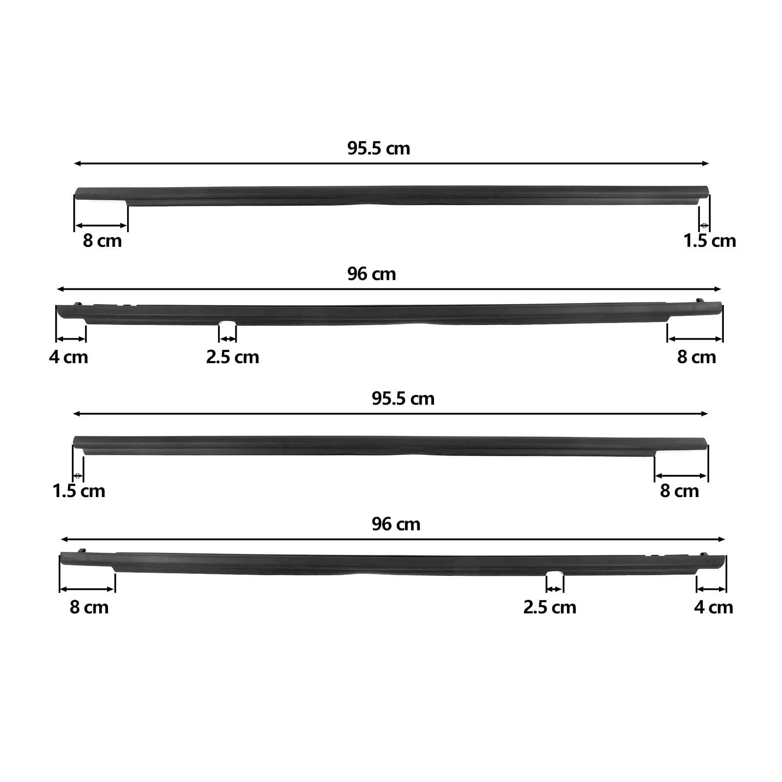 Striscia Tenuta Portiera Striscia Sigillata Finestrini Laterali In Vetro Auto 4 Pezzi/set Per Toyota Per Corolla 2009-2012 Guarnizioni(Black 2009-2012)