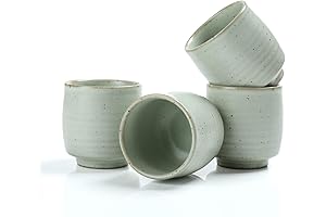 TEANAGOO Japanese Tea Cup Green Color Asian Tea Cups
