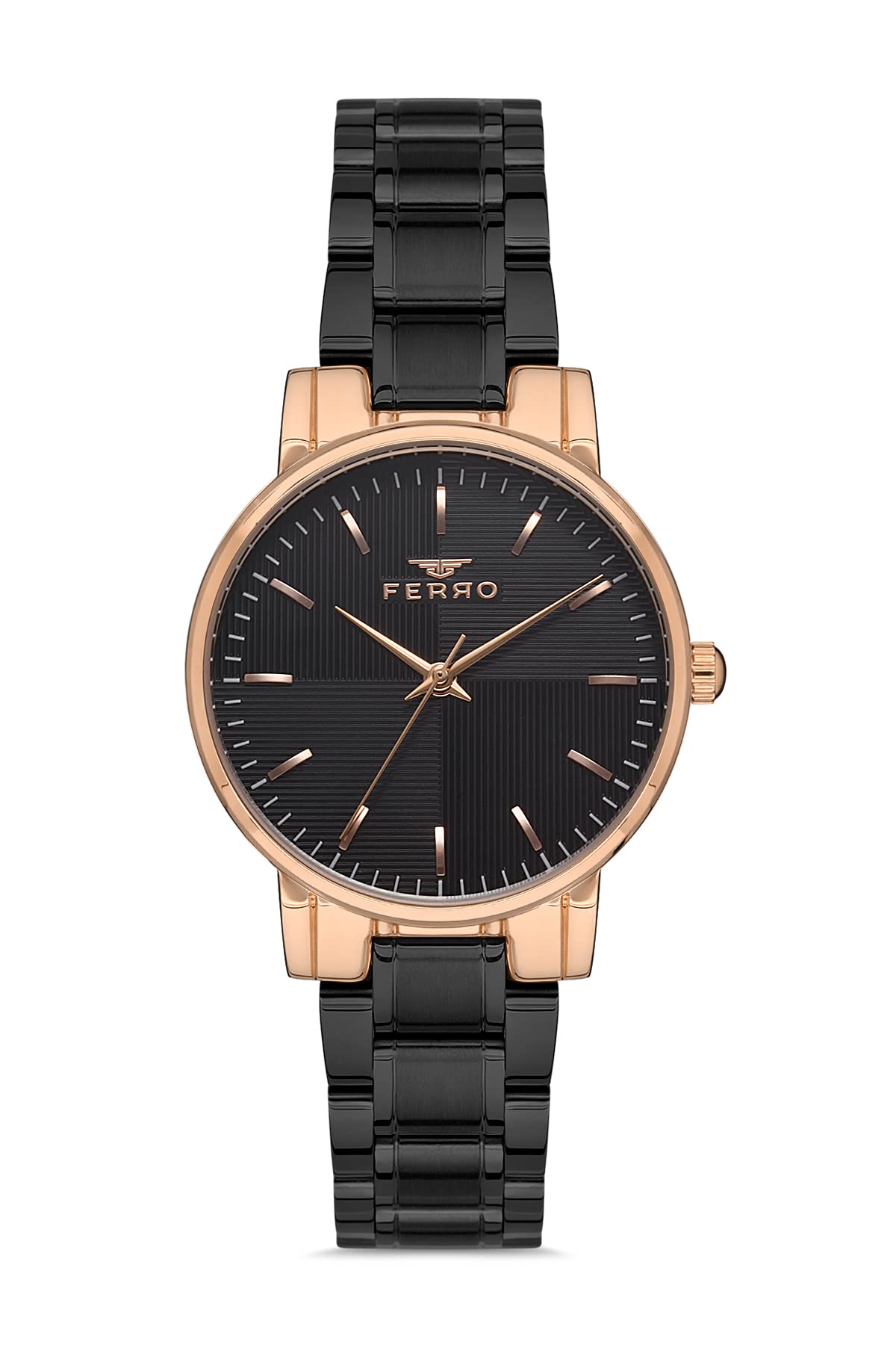 Ferro Aversa Analog Black Dial Womens Watch-F21158A-R (B09RPJT9LT) Amazon Price History, Amazon Price Tracker