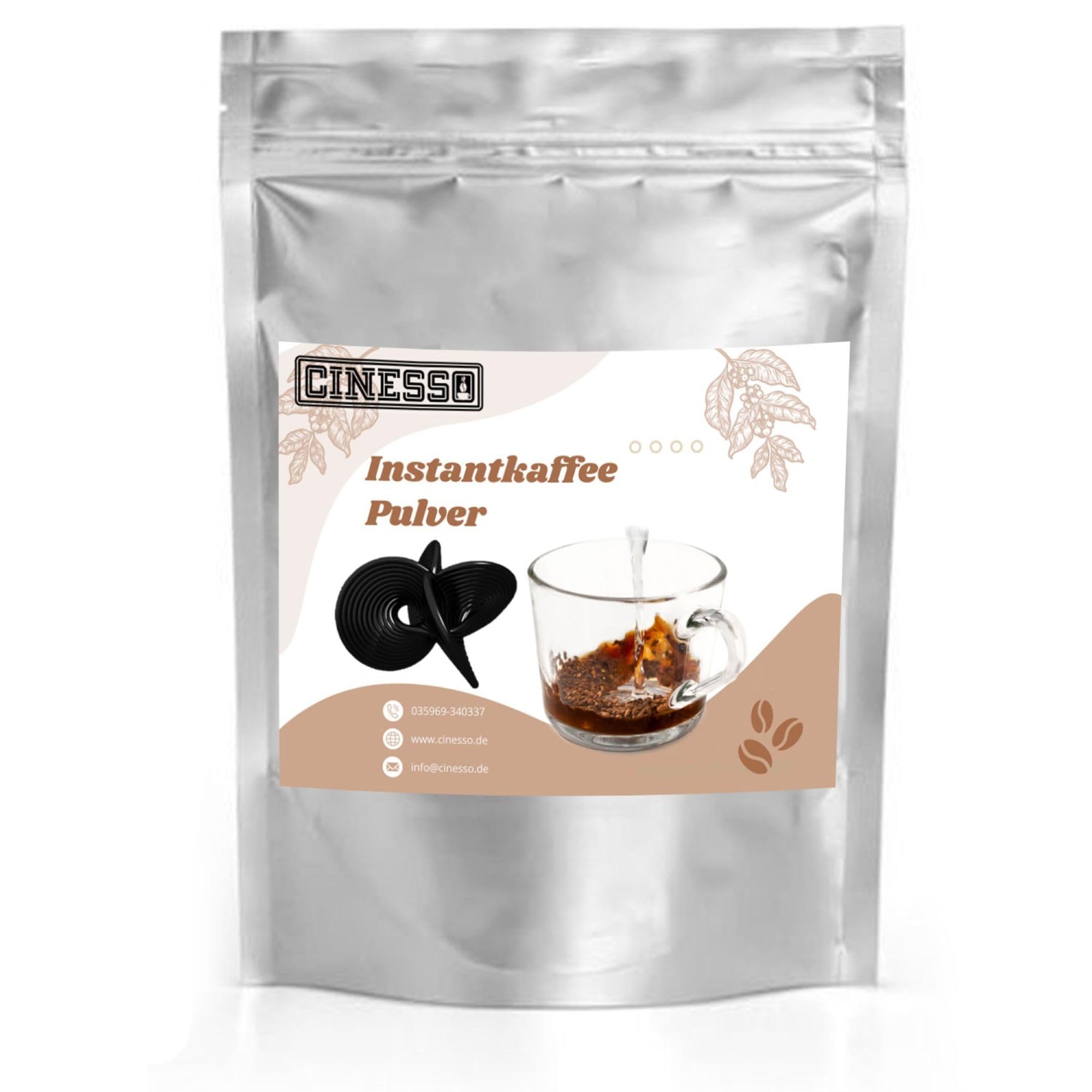 Cinesso Lakritz Instantkaffee - Löslicher Kaffee mit Lakritz-Aroma - 97% Röstkaffee - Schnelle Zubereitung ohne Kaffeemaschine (10 Kg, Lackritz)