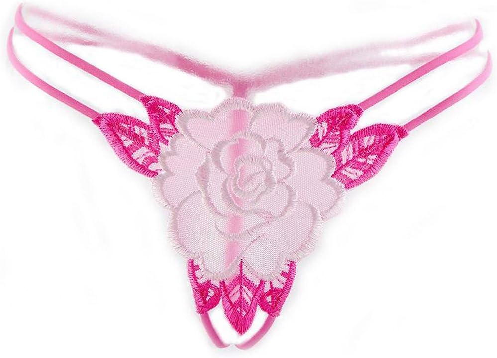 Vesst Women's Embroidered Strappy Mini V String Panty