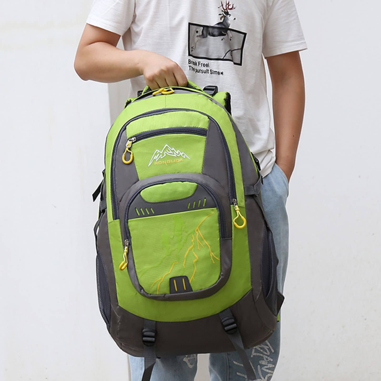 Zaino da escursionismo da uomo da 50 litri Zaino da alpinismo da viaggio Zaino da scuola Borsa sportiva Zaino da campeggio