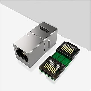 SUOFEILAIMU-PHONE CASE Metal Inline Coupler Sheilded RJ45 8P8C Connector Cat6/Cat5e 1000MB for Ethernet LAN Cable Extender Adapter (Bundle : 10PCS)