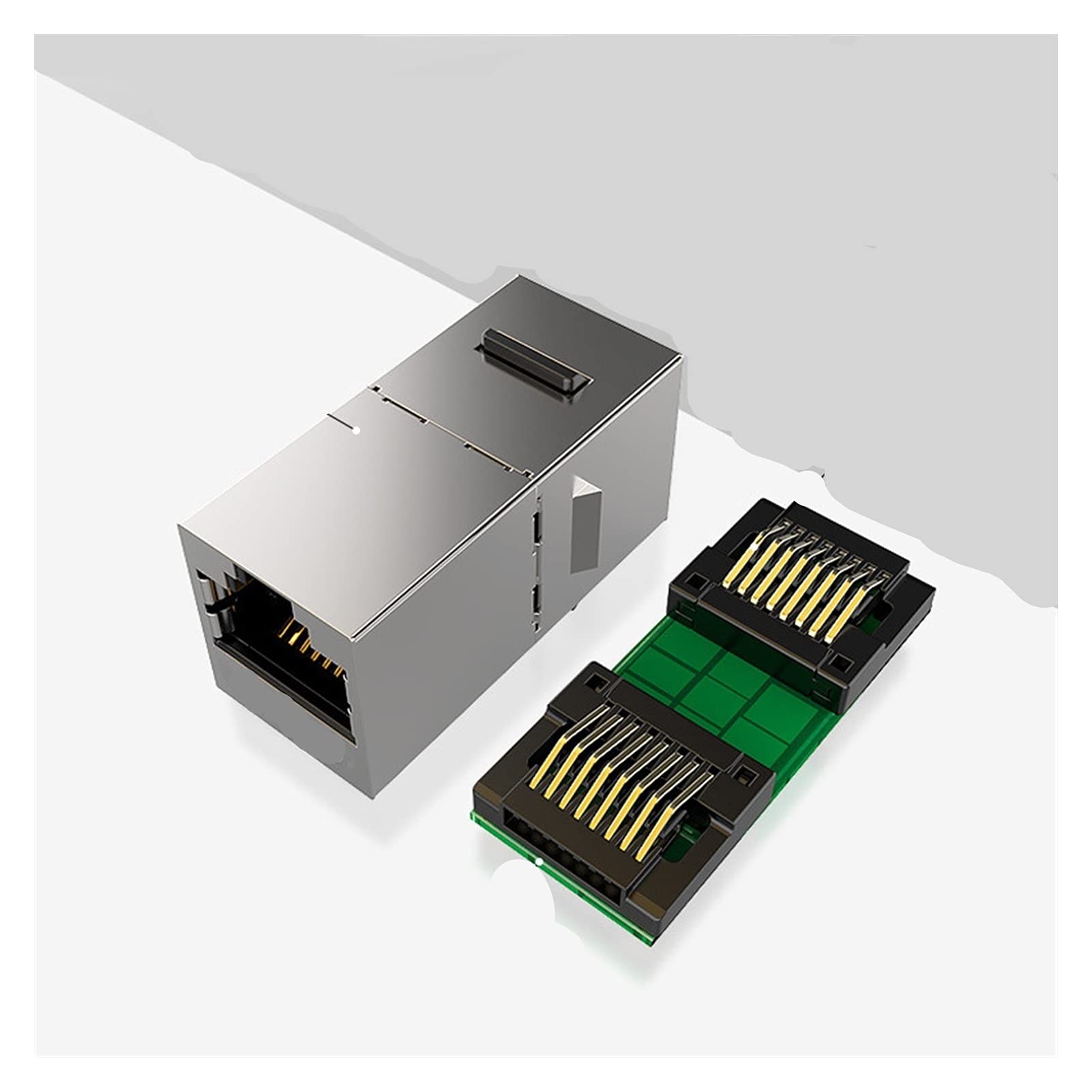 Coupleur en ligne gainé RJ45 8P8C connecteur Cat6/Cat5e 1000 Mo pour câble Ethernet LAN adaptateur d'extension (Bundle : 5PCS)