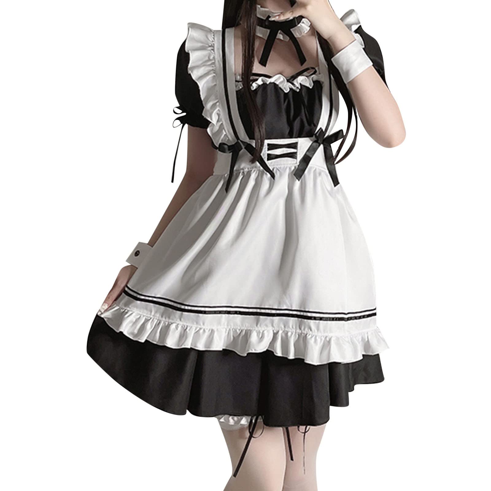 Ensemble cosplay servante avec finitions soignées pour dame