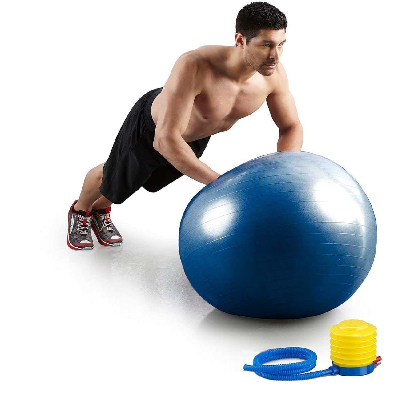Anti-Burst Gym Ball with Foot Pump – Exercise, Yoga, Pilates & Fitness Stability Ball - 65 cm-image-5