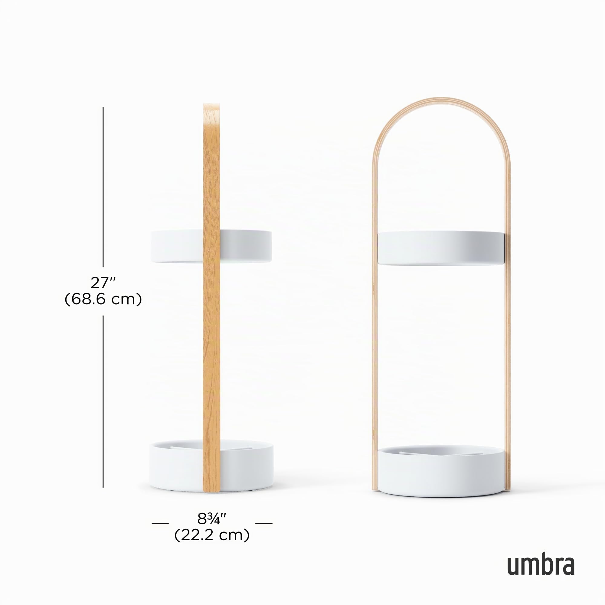 Umbra Bellwood Portaparaguas Acero Blanco Natural
