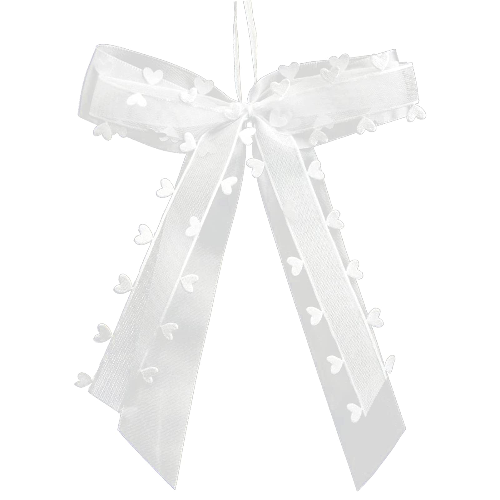Noeud Blanc Satin Decoration Voiture Mariage 30PCS