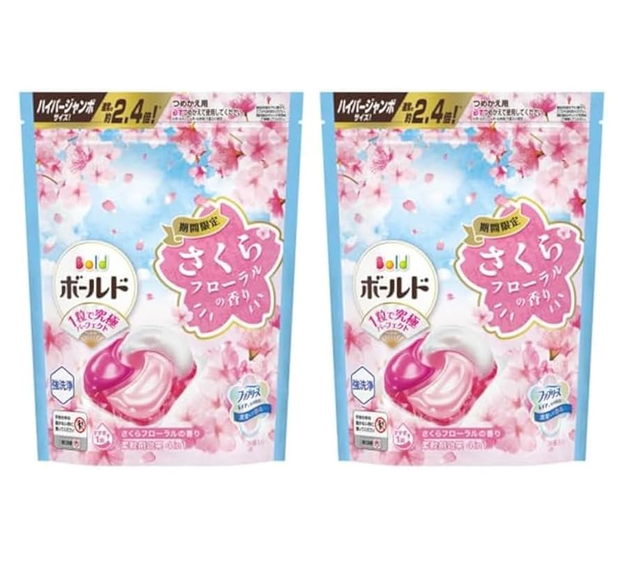Amazon.co.jp: Bold Cherry Blossom Laundry Gel Pods, 4-in-1