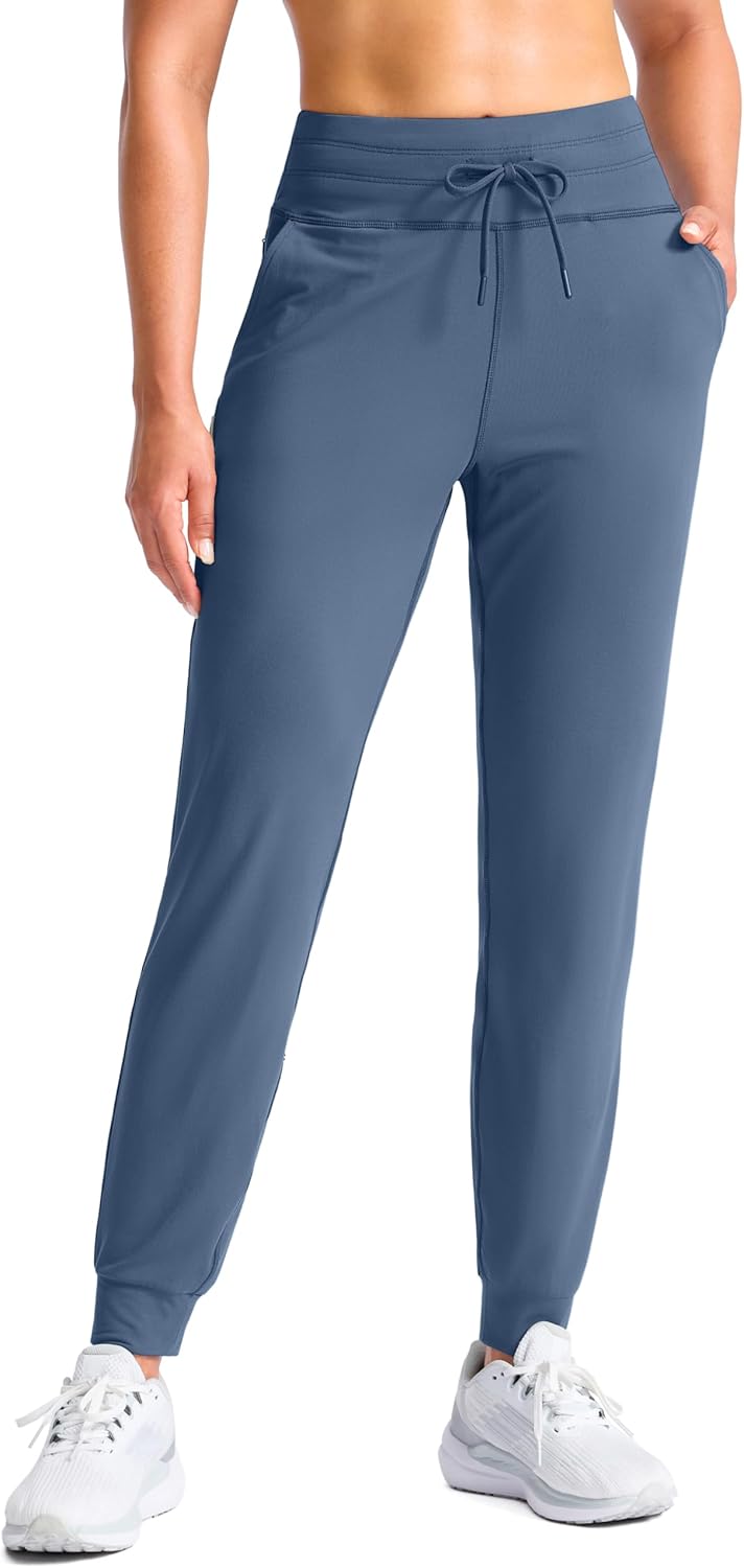 SANTINY Women's Sweatpants Joggers with Pockets Soft Stretch High Waisted Sweat Pants Lounge Running Athletic Workout Jogging