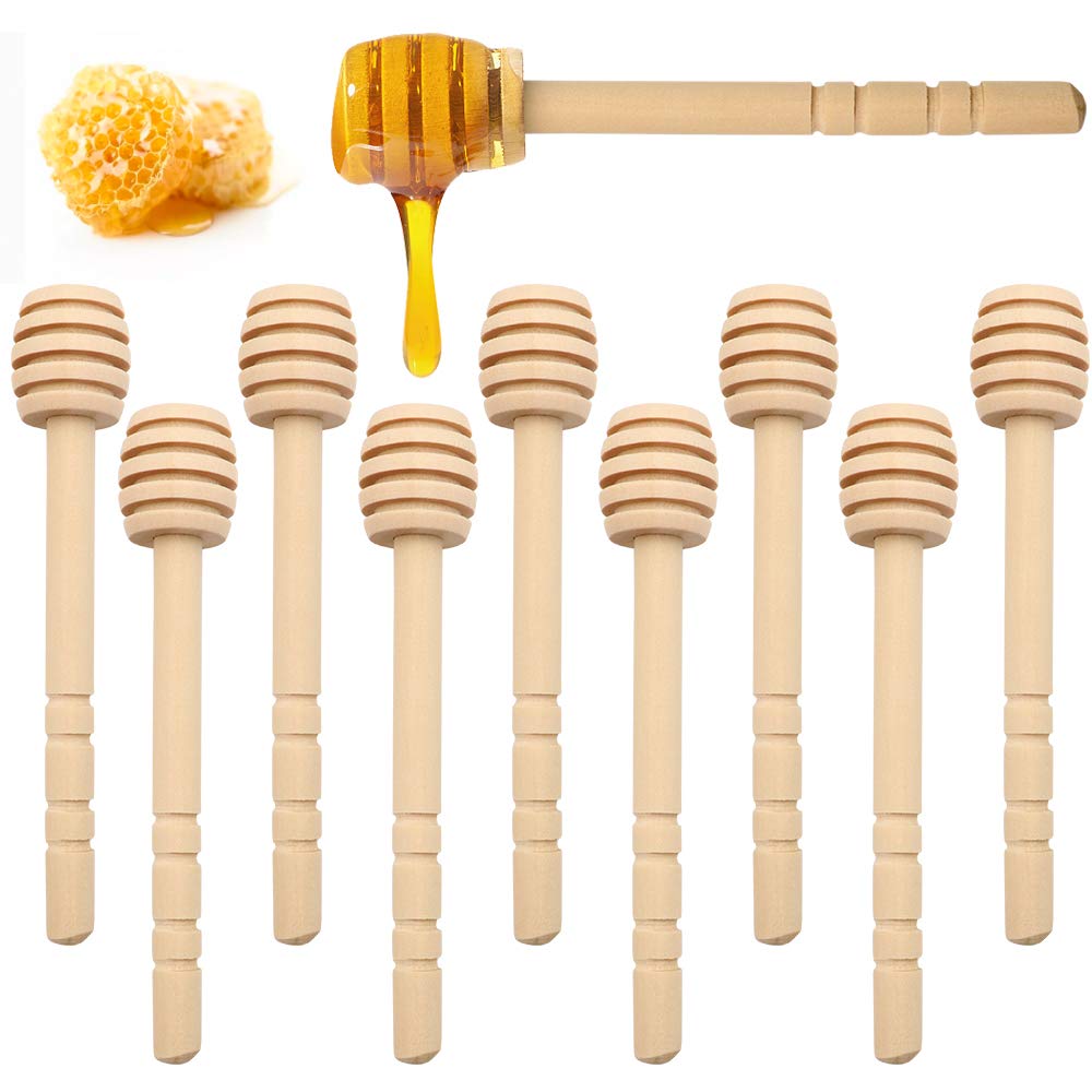 Buy WYBG 10Pcs Honey Dippers Sticks, Wood Honey Dippers, Honey Stirrer